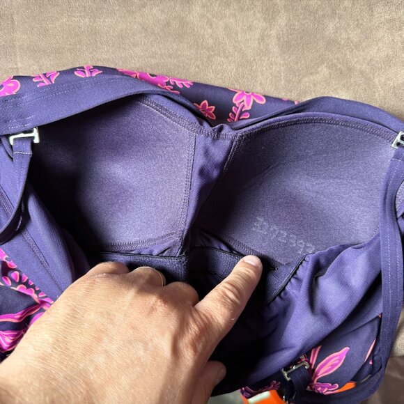 Lands' End 4, 2-10 LONG Bandeau Tankini Swimsuit Top Removable Adjustable Straps - Picture 7 of 10